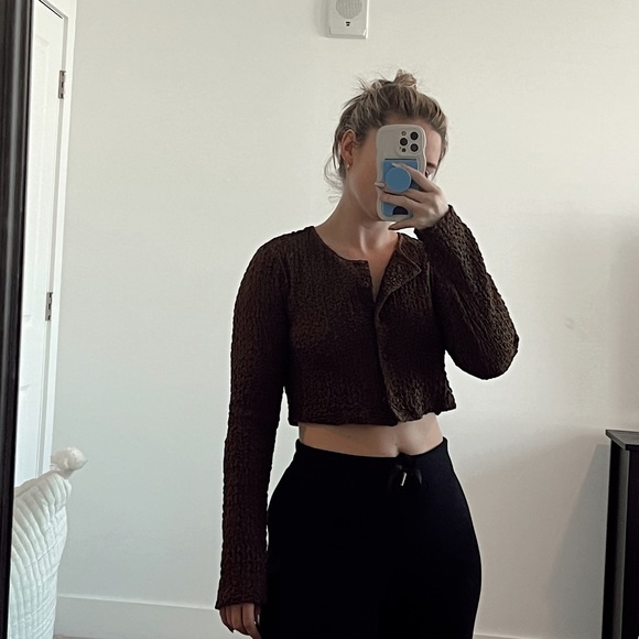 Le Lis Textured cropped cardigan NWT - Picture 2 of 3